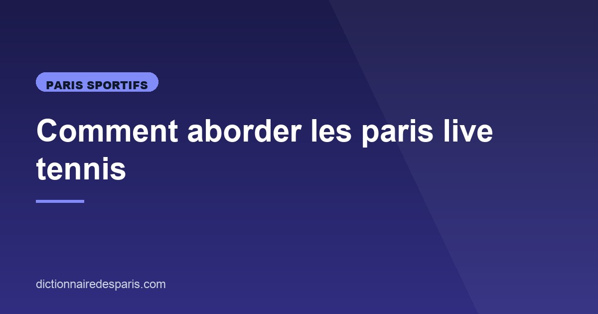 Illustration de l'article consacré aux paris live tennis