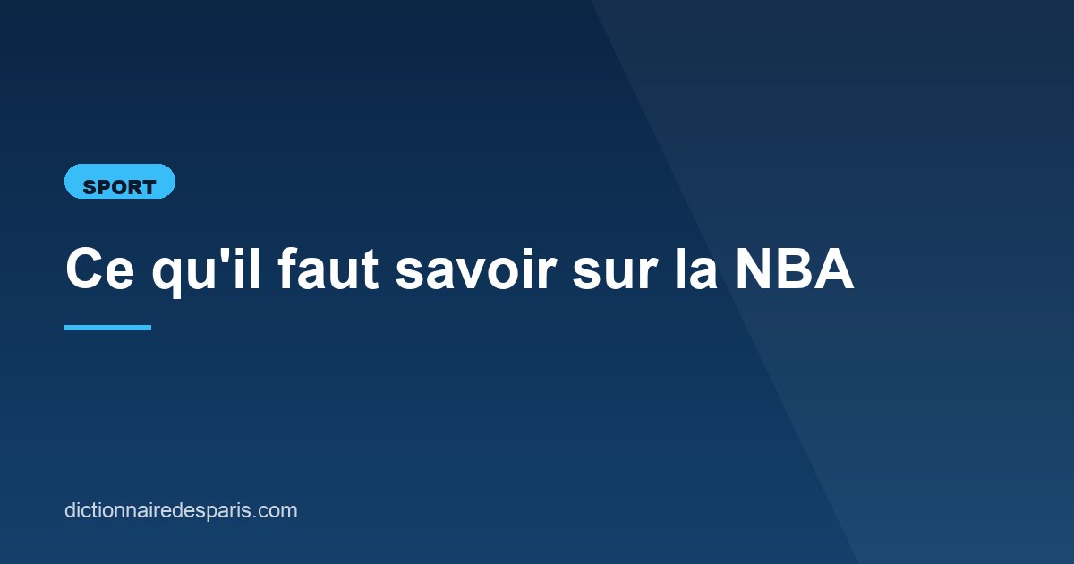 Illustration de l'article consacré à la NBA